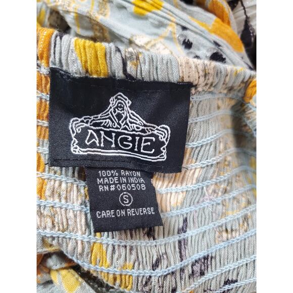 Angie NEW Womens Small Wide Leg Jumpsuit Boho Tiered‎ Floral Tiered Hippie - Picture 9 of 13